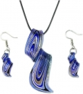 Glass Artist Earrings Glaze Twist Spiral Dangle Earrings Set