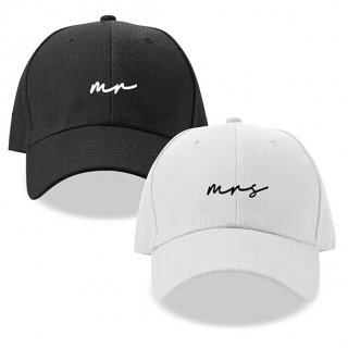 Black White Mr Mrs Couple Gifts Baseball Cap Set of 2