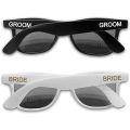 Wholesale Price Couples Sunglasses With Groom Bride Printing In Black And White