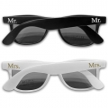 Mr Mrs Printing in Black and White Couple Sunglasses